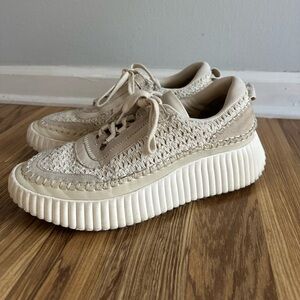 Dolce Vita Women’s Fashion Knit Sneakers Sandstone Size 9